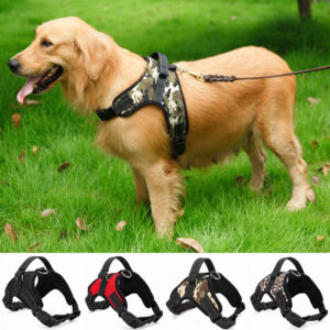 No Pull Reflective Adjustable Dog Harness & rope strap- Comfortable Soft All Weather Mesh, Easy Harness For Small Medium and Large Dogs