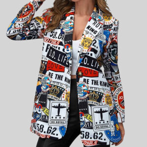 Printed Casual Women's Fashion Clothing Small Suit Jacket Business Casual