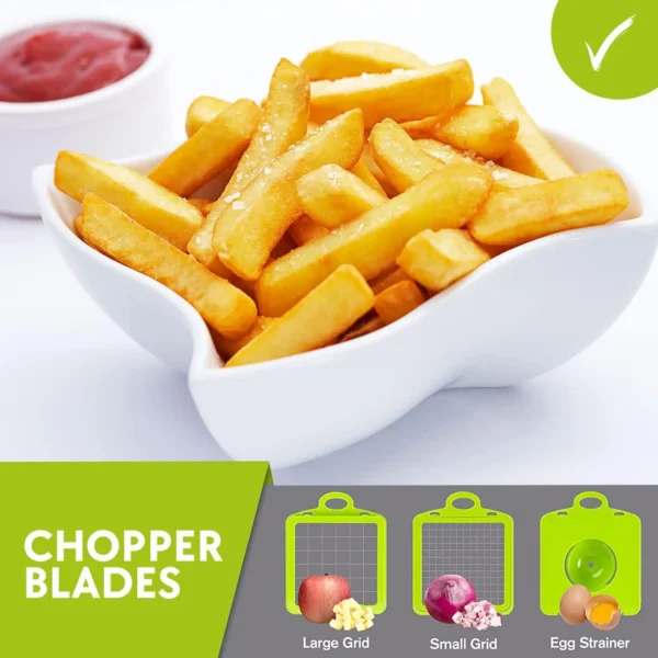 16 IN1 Mandoline Slicer Veggie Food Chopper Vegetable Cutter Tomato Carrot Grater Cheese French Onion Shredders Kitchen Tool - Image 2