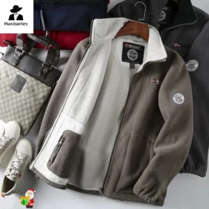 2025 Brand Casual Jacket For Men Thickened Wool Jacket High Quality Design Warm Fashion Jacket Male Fleece Clothing