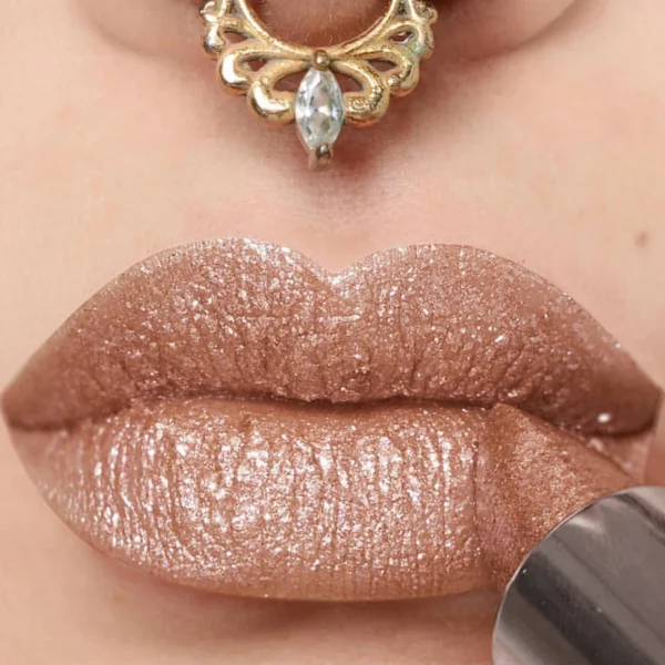 19 Colors Bold & Intense Glitter Shiny Metallic Lipstick Pearlescent Lip Tint,Long Lasting Lip Senior Matte Lip Makeup Gifts for - Image 5