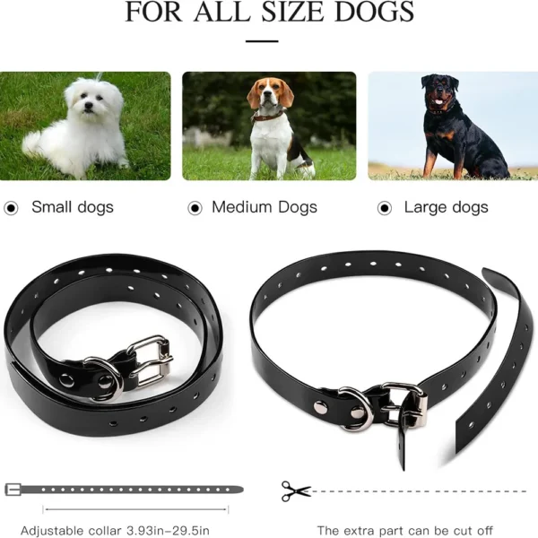 Electric Dog Training Collar Detachable Bark Rechargeable Anti Barking Shock Vibration Collar for All Dogs Pet with Clicker - Image 5