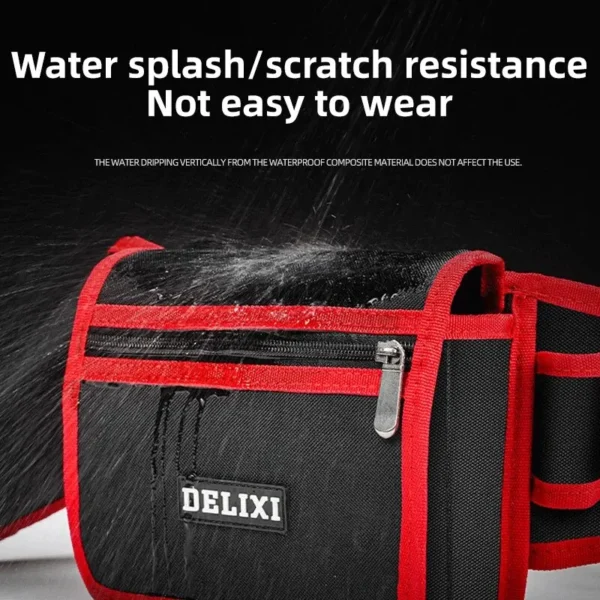 Electrician's Durable Multi-Pocket Tool Belt Bag Premium Quality Heavy Duty Portable Utility Pouch for Electrical Repair and Mai - Image 4