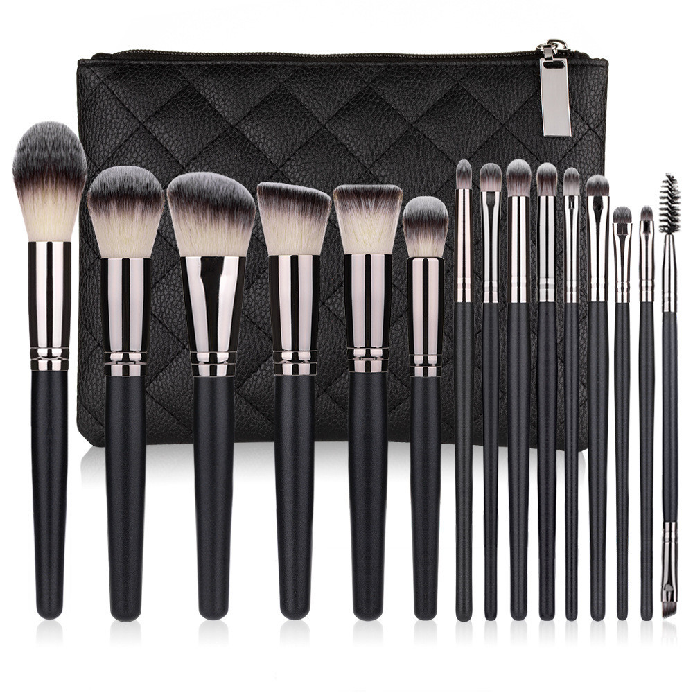Professional Makeup Brushes Set 15Pcs Makeup Brush Set Synthetic Foundation Blending Face Powder Blush Concealers Eye Shadows Brushes