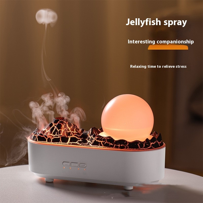 Volcano Humidifier, with Flame and Volcano Atomization Modes, Volcano Aromatherapy Diffuser for Bedroom