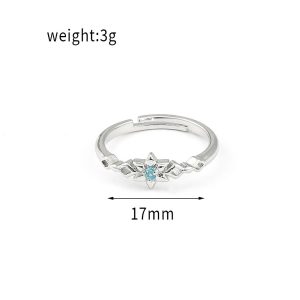 15 Designs Genshin Impact Peripherals Rings Cartoon Silver Golden Plated Vintage Rings Jewelry Women