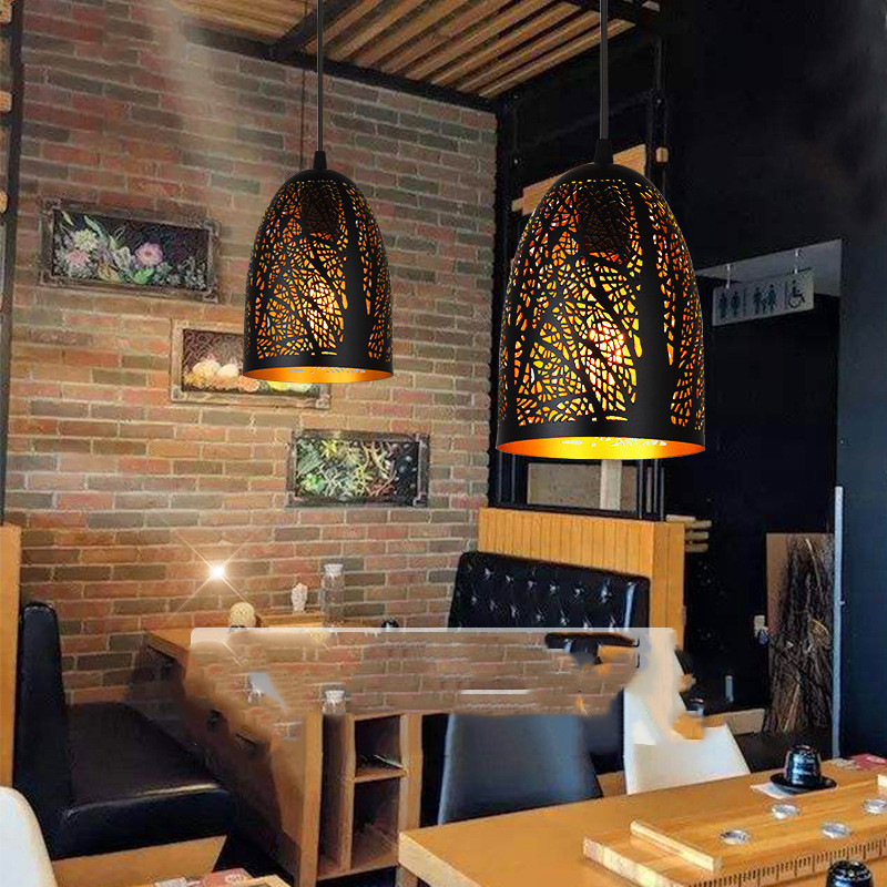 Retro Rustic Bar Wicker Iron Chandelier Lamp Shade Light Fixture Ceiling Hanging Light for Bedroom Restaurant Cafe Farmhouse Teahouse Bar