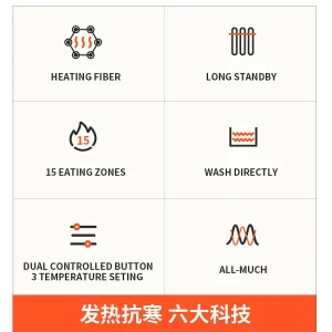 21 Heated Vest Zones Electric Heated Jackets Men Women Sportswear Heated Coat Graphene Heat Coat USB Heating Jacket For Camping