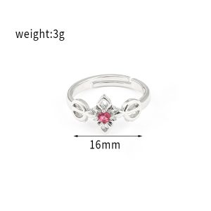 15 Designs Genshin Impact Peripherals Rings Cartoon Silver Golden Plated Vintage Rings Jewelry Women