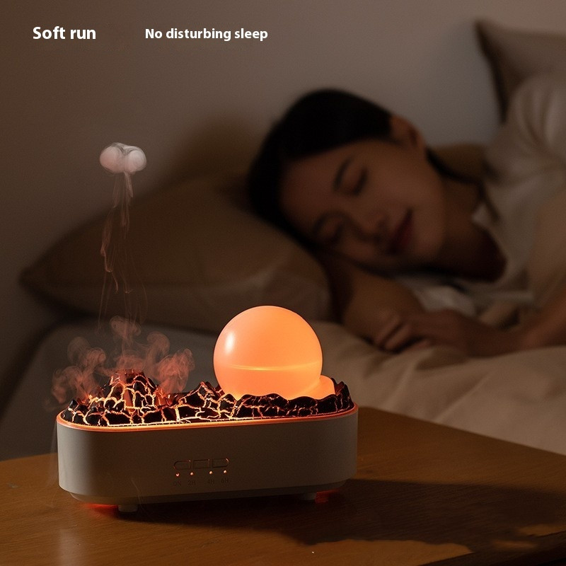 Volcano Humidifier, with Flame and Volcano Atomization Modes, Volcano Aromatherapy Diffuser for Bedroom