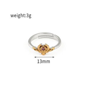15 Designs Genshin Impact Peripherals Rings Cartoon Silver Golden Plated Vintage Rings Jewelry Women