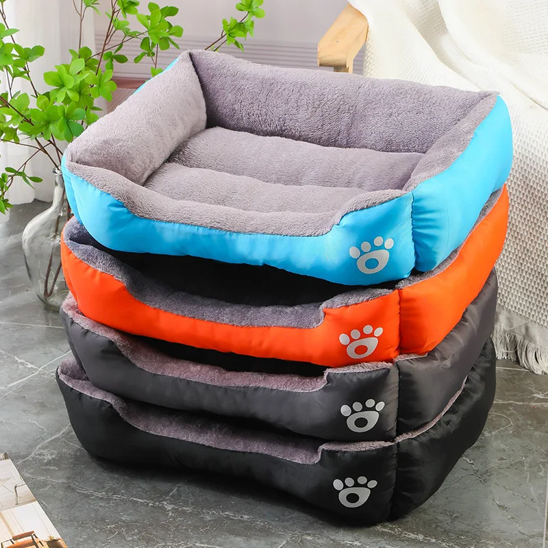 Exclusive Deal ! Color Square Winter Soft Warm House for Dog Bed for Dog Mat Waterproof Cat Bed Pet Bed for Large Medium Small Dog House