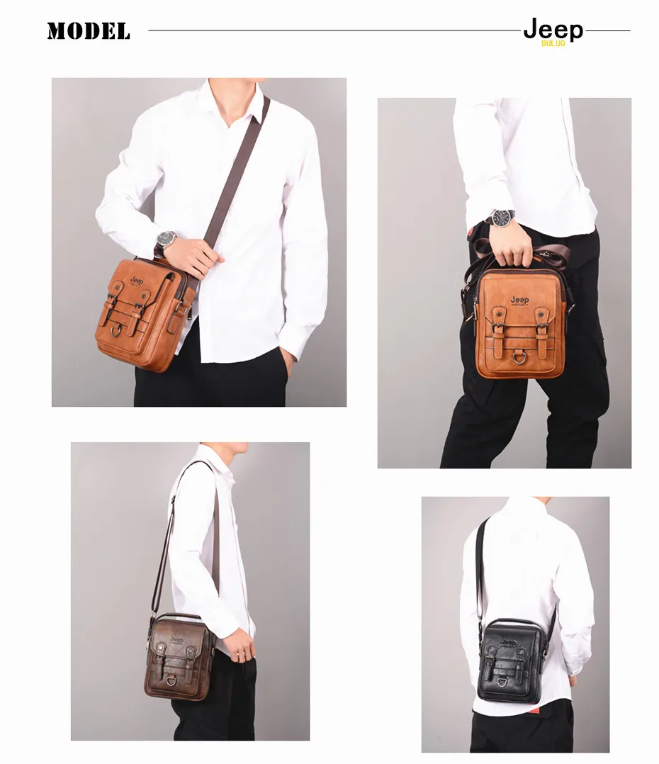 Messenger Bag for Men Crossbody Shoulder Purse Small Vintage PU Leather Satchel Pouch Side Crossover Handbag