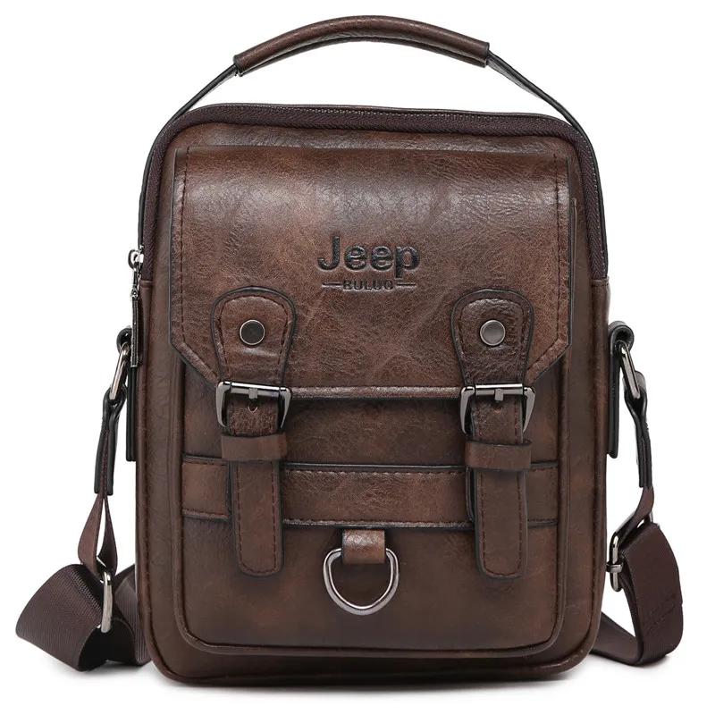 Messenger Bag for Men Crossbody Shoulder Purse Small Vintage PU Leather Satchel Pouch Side Crossover Handbag