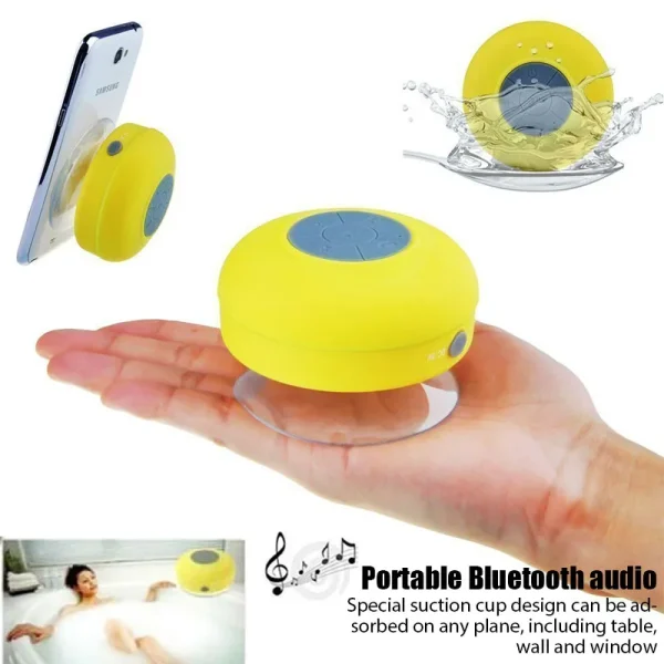 Mini Waterproof Bluetooth Shower Speaker Portable Wireless Handsfree ...