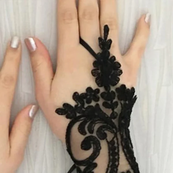 Women Wedding Fingerless Gloves Lace White Black High Quality Wedding