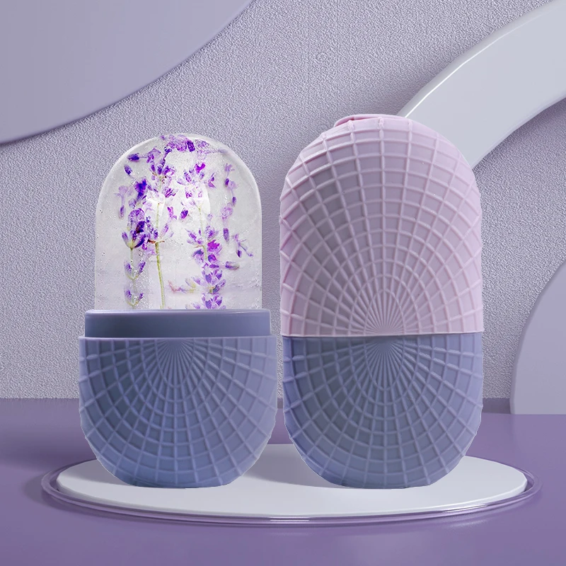 Ice Roller for Face and Eyes - Facial Massager for Skin Care - Reusable Silicone Ice Mold to Refresh and Cool Skin