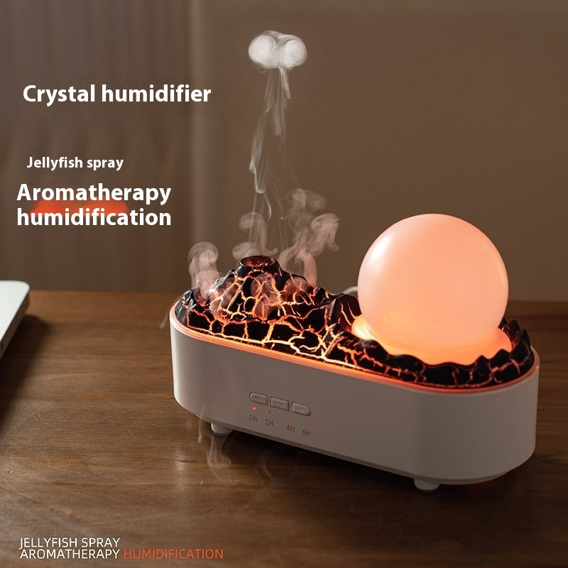 Volcano Humidifier, with Flame and Volcano Atomization Modes, Volcano Aromatherapy Diffuser for Bedroom