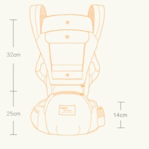 Baby Carrier with Hip Seat, Ergonomic, Newborn to Toddler, Head Support and Breathable,Adjustable Removable 6- in-1