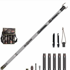 Trekking Pole Tactical Walking Stick, Multifunctional Lightweight Aircraft Aluminum Collapsible Survival Hiking Pole