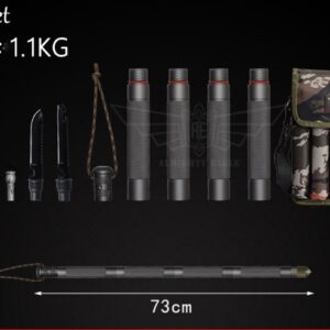 Trekking Pole Tactical Walking Stick, Multifunctional Lightweight Aircraft Aluminum Collapsible Survival Hiking Pole