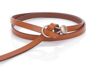 Thin Belt Ladies Fashion Dress With Two-Layer Cowhide Knotted Belt Factory Direct Supply One Generation Belt