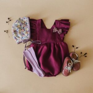 Toddler Baby Girl Ruffled Sleeveless Romper Casual Summer Jumpsuit Cotton Linen Clothes