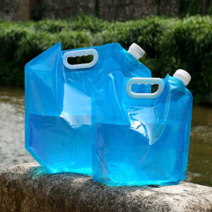 Water Storage Premium Collapsible Water Container Bag,PVC Storage for Camping Hiking. Freezable Foldable