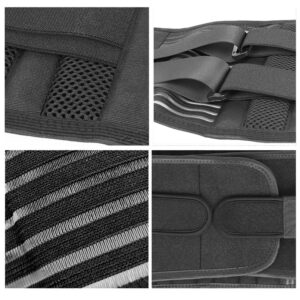 Dual Compression Back Brace, Adjustable Size Back Support for Men and Women, Lower Back Belt, Waist Support Straps for Pain Relief