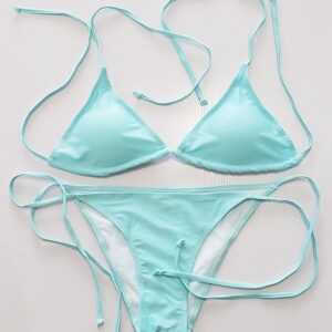 Bikini Sets for Women Sexy Two Piece Bathing Suit Halter Triangle Bikinis String Tie Sid Swimsuits for Women