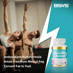 Carnitine Tartrate capsules - Carnitine Supplement - Un-flavored & Gluten Free