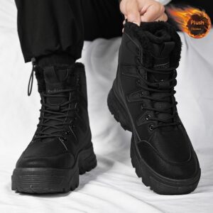 Mens Snow Boots Water Resistant Hiking Boots Cotton-padded Non-slip Winter Outdoor Camping - 💰 COMBO DEALS – SAVE UP TO 15% 💰