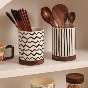 Ceramic Chopstick Holder Rack Household Kitchen Countertop Draining
