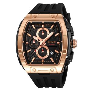 Shishi Mei Multi-function Chronograph Three-hand Watch Barrel-shaped Quartz Mens Watch