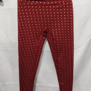 Womens High-Waisted Stretchy Silver-Hot-Stamped Polka-Dot Yoga Pants