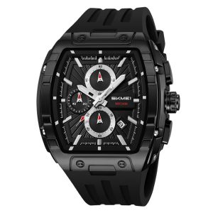 Shishi Mei Multi-function Chronograph Three-hand Watch Barrel-shaped Quartz Mens Watch