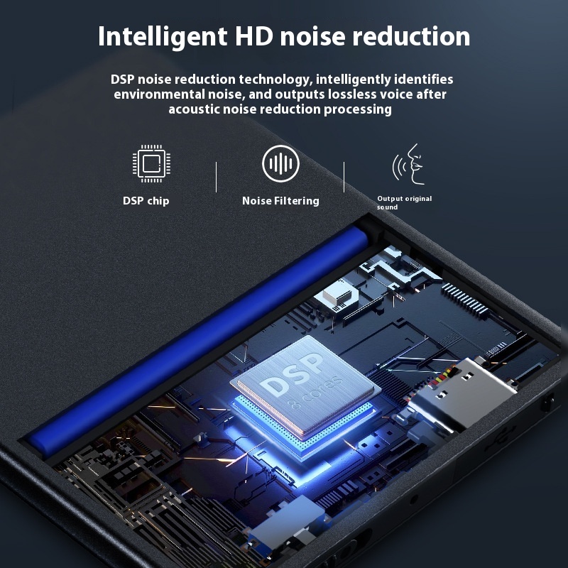 Smart Voice Recorder HD Noise Reduction Ultra-thin Portable Recorder