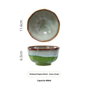 Household Bowl Dish & Plate Ceramic Fambe Tableware